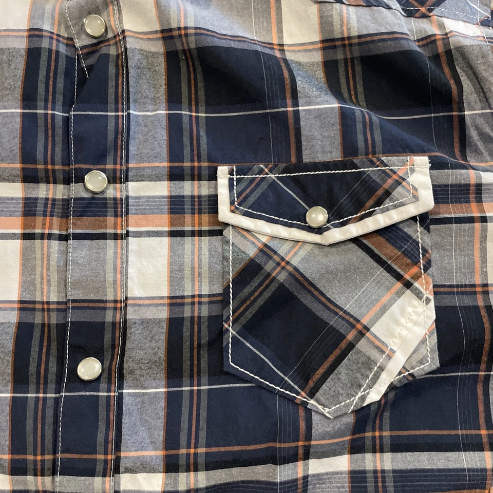 Sovereign Code Shirt Mens XXL Button Up Long Sleeve Plaid Western Pearl Snap - Image 3 of 4