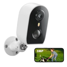 Galayou 3MP Wireless Battery-powered Security Camera Outdoor WiFi Ai Detection