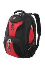 SWISSGEAR 1900 ScanSmart TSA Laptop Backpack 17" Black Red Travel Bag