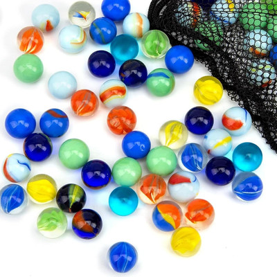 160 Stück Glasmurmeln, 16Mm Bunte Murmeln Mit Einzigartigen Mustern, Perf