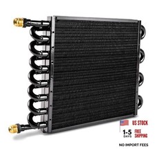 1/2" Transmission Cooler, Aluminium alloy Tube and Fin Universal 16 Pass Black