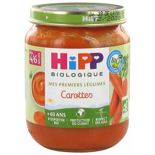 HiPP Mein Erstes Gemüse Karotten ab 4/6 Monate Bio 125 g ist ein Karottenpüree, - Bild 1 von 1