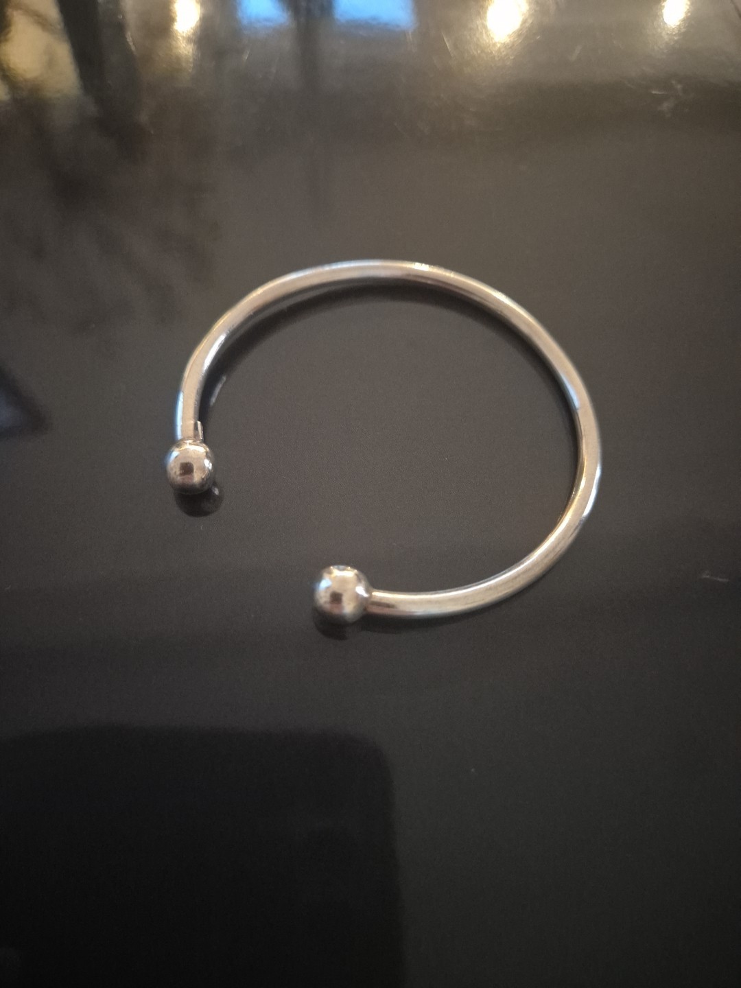 925 Silver Torque Cuff Bangle - image 1