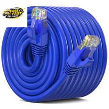 Outdoor Ethernet Cable 300Ft - CAT6 LAN Network Cable, Waterproof Weatherproof