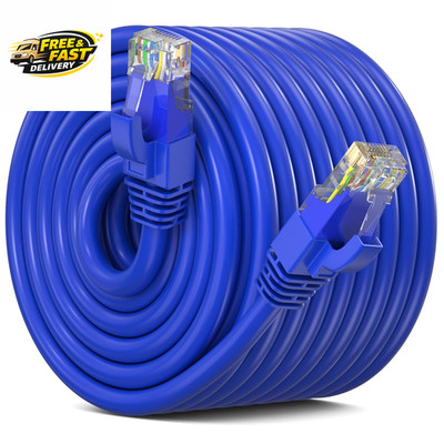 Outdoor Ethernet Cable 300Ft - CAT6 LAN Network Cable, Waterproof & Weatherproof