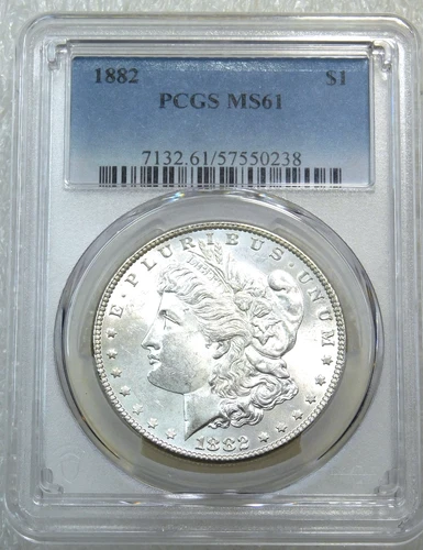 1882 P Morgan Silver Dollar PCGS MS62 Frosty Just Graded Brand New Holder #W269C