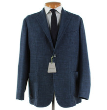 Sartorio Kiton NWT Wool Blend Sport Coat Size 60R 50R US In Blue Melange