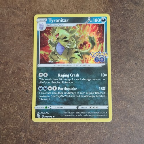 Tyranitar - 043/078 - Reverse Holo Rare Pokemon GO Pokemon TCG NM