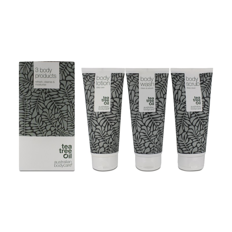 Australian Bodycare Tea Tree Oil Bath & Body Set with Body Wash Scrub and Lotion
