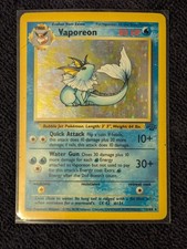 Vintage WOTC Pokemon TCG Jungle Holo Vaporeon 12/64 MP