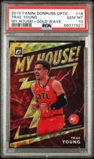 Trae Young 2019-20 Donruss Optic My House GOLD Wave Hawks POP 12