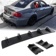Rear Lip Bumper Diffuser Shark 10Fin Spoiler Splitter For E46 E90 325I 328I 330I