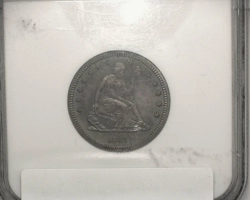 HS&C: 1861 Liberty Seated Quarter NGC PF-64 Beautifully toned. - US Coin