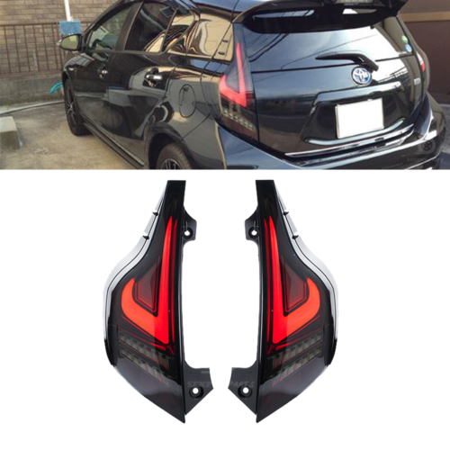 Toyota Prius C Valenti LED Tail Light Lamp Sequential Aqua NHP10 Smoke 12-20 - Picture 1 of 9
