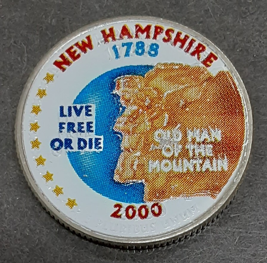 2000-D New Hampshire State Quarter w/Colorized Reverse UNC | eBay