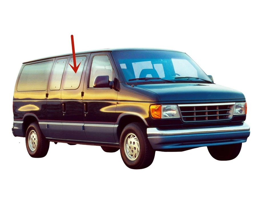 Se adapta a 92-16 Ford Econoline pasajero lado derecho puerta bisagra ventana vidrio móvil Foto 2 de 4