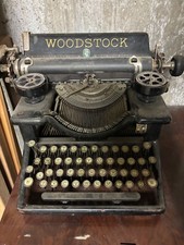 VTG 1923 Woodstock Manual Typewriter Model 5N Decoration Antique Desk AS IS thumbnail