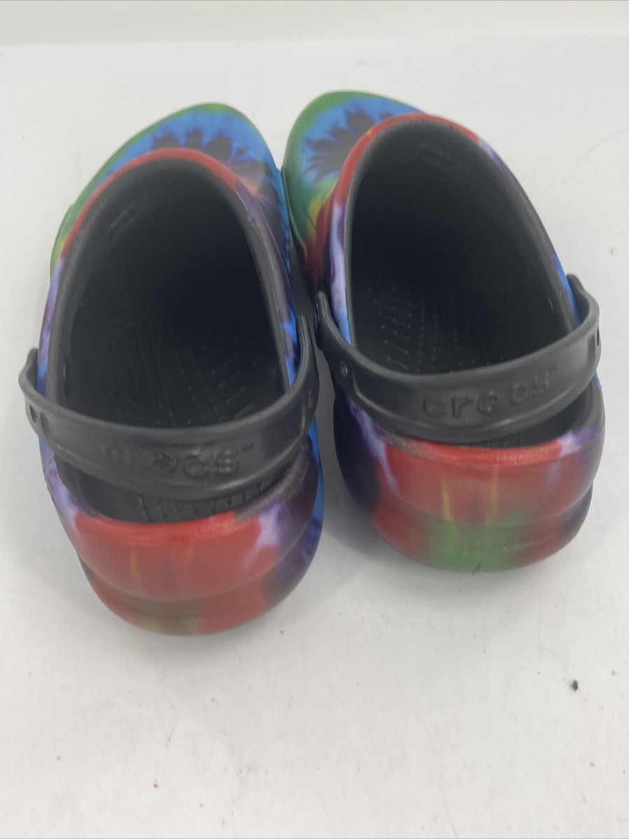 Crocs - Unisex Bistro Tie-Dye Graphic Clog Sandal Shoes  display picture 3