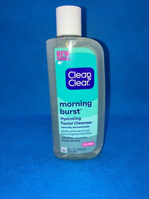 Clean & Clear Morning Burst Oil-Free Hydrating Facial Cleanser 8 Oz New