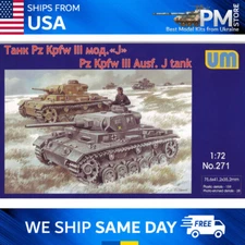 Unimodel 271 PZ.KPFW III Ausf. J German Tank UM 271 Plastic Model Kit 1/72