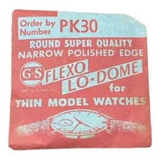 Germanow-Simon Mach (GS) PK30 Watch Crystal NOS Part Flexo Lo-Dome