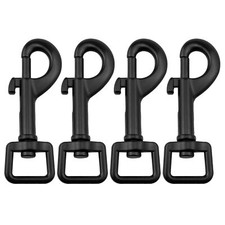 4PCS Black Swivel Snap Hooks Trigger Snaps Dog Leash Hook Swivel Clip
