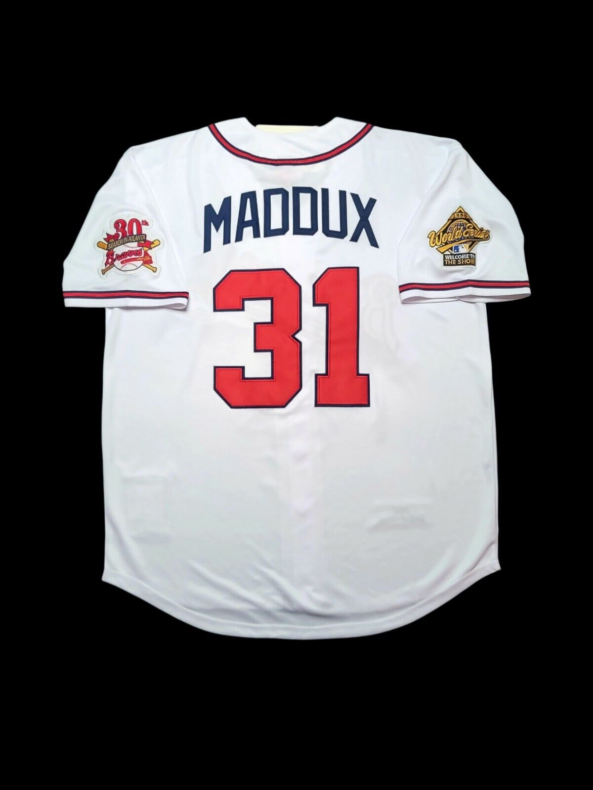 Greg Maddux Jersey Atlanta Braves 1995 World Series Throwback Stitched NEW  🎁