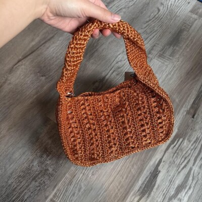 ZARA BRAIDED RHINESTONE WOVEN MINI BAG - BRAND NEW WITH TAG