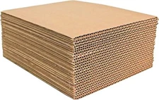 100 12.375x12.375 LP Cardboard Corrugated Pads Inserts Filler Sheet 12.375 x...
