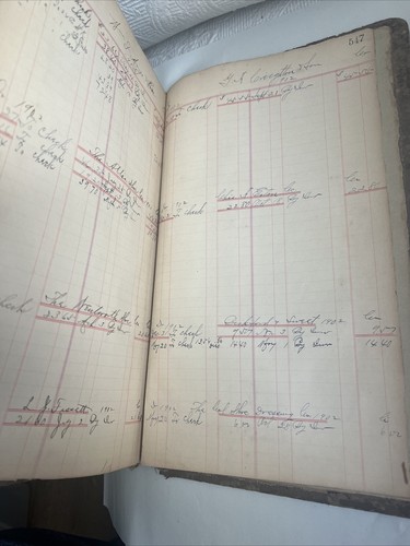 1900 Record Book Ledger Foxcroft Maine H. K. Dinsmore Boots & Shoes W/ Papers #H - Bild 12 von 16