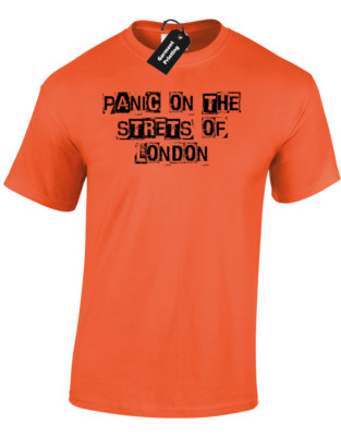 PANIC ON STREETS OF LONDON HERREN-T-SHIRT THE REBELLION SMITHS PROTEST REVOLUTION