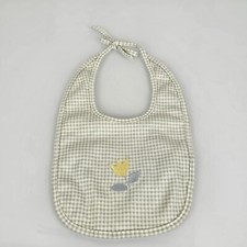 Gymboree Vintage Garden Patch Baby Girl Cotton Tie Bib Flower Gingham Plaid NEW