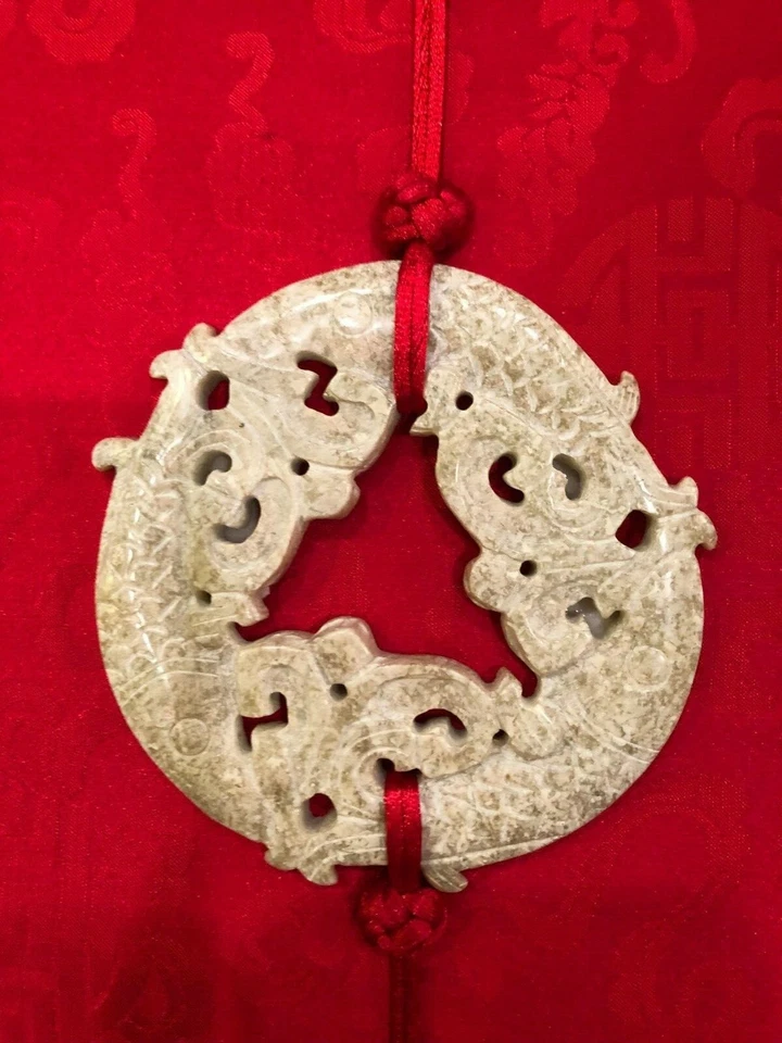 NUEVO álbum de fotos de boda vintage de seda con acento de jade verde genuino sin usar en rojo Foto 2 de 4