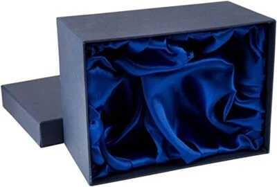 PAIR Blue Presentation Gift Box For 2x Wine Flute Champagne Glasses Presents