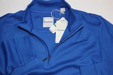 Tommy Bahama Martinique Half Zip Sweatshirt Pullover Logo Cobalt Blue Large L