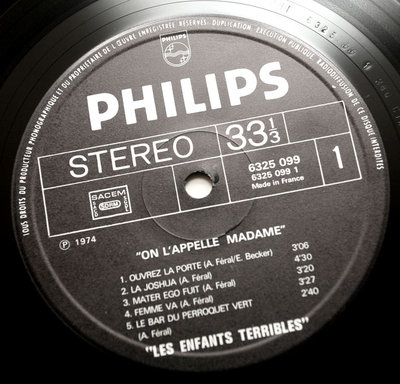 LES ENFANTS TERRIBLES On l'appelle madame french 1974 Philips