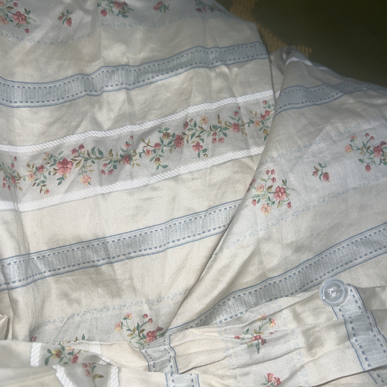 RARE RALPH LAUREN JULIANNE Rose Floral ticking striped duvet cover Full Queen eBay