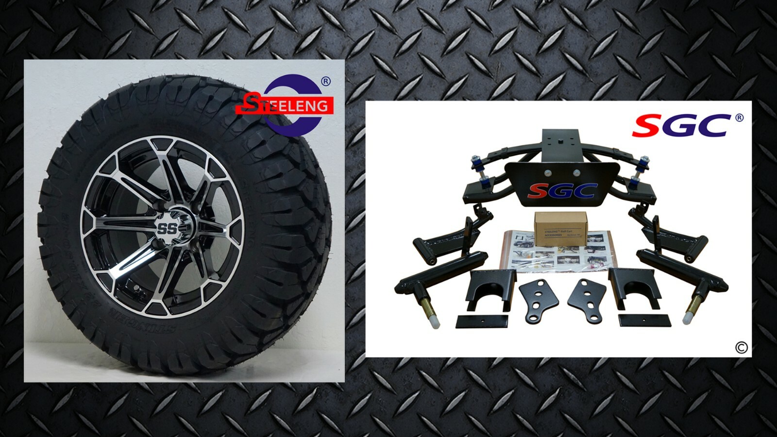 CLUB CAR PRECEDENT GOLF CART 6" SGC A-ARM LIFT KIT + 12" WHE
