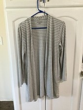 NWT Amazon Essentials Lightweight Longer Length Cardigan Sweater Gray Small