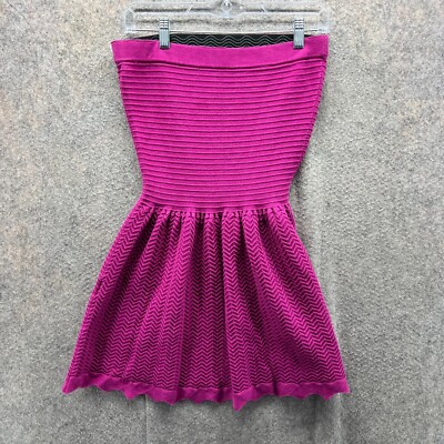 Sandro Mini Dress Women 1 Ladies Pink Raffik Cassis Knit Strapless Casual Rib