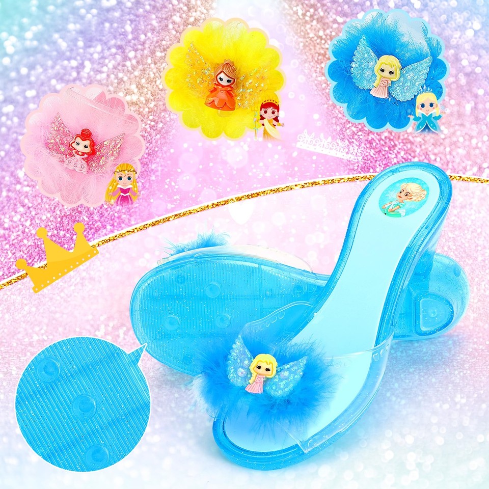 Dress Up Shoes Set, Princess Dress Up Toys, Toddler Girls Jewelry
