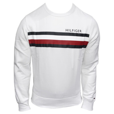 NWT TOMMY HILFIGER AUTHENTIC MEN WHITE CREW NECK