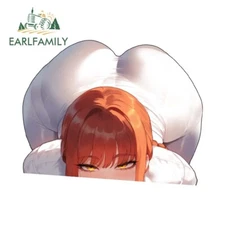 EARLFAMILY 5.1" Makima Anime Girl Sticker Windows Host Laptop Windshield Decals