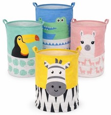 Kids Animal Storage Bag Toy Tidy Laundry Hamper Collapsible Folding Basket