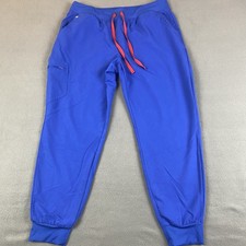 Figs Zamora Jogger Scrub Pants Womens XL Blue Comfort Medical Workwear