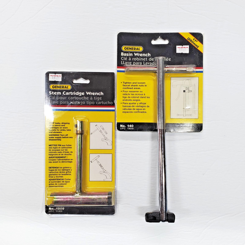 General brand stem cartridge wrench & basin wrench