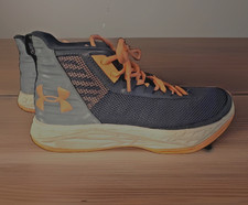 PRESTINE Under Armour Youth Size 7 Basketball Sneakers Blue/Grey Melon