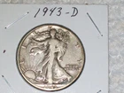 1943-D SILVER WALKING LIBERTY HALF DOLLAR VG CONDITION