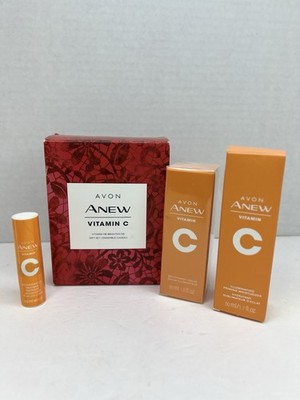 3 Pcs  Avon Anew Vitsamin C Vitamin Me Brighten Me Gift Set  New Opened Box