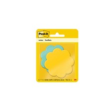 Post-it Notes, Daisy Shape, Assorted Colors, 2.6x2.6 in, 2 Pads, 75 Sheets/Pad